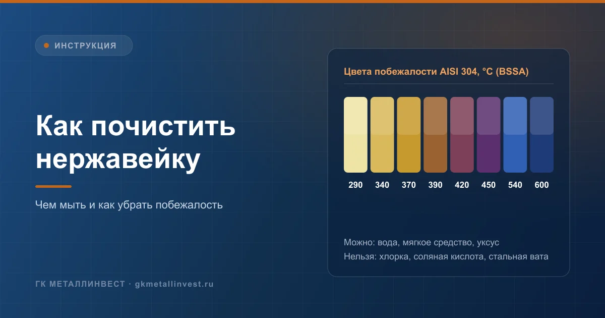 Как почистить нержавейку и убрать цвета побежалости после сварки