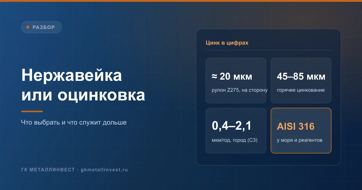 Нержавейка или оцинковка: сравнение и выбор
