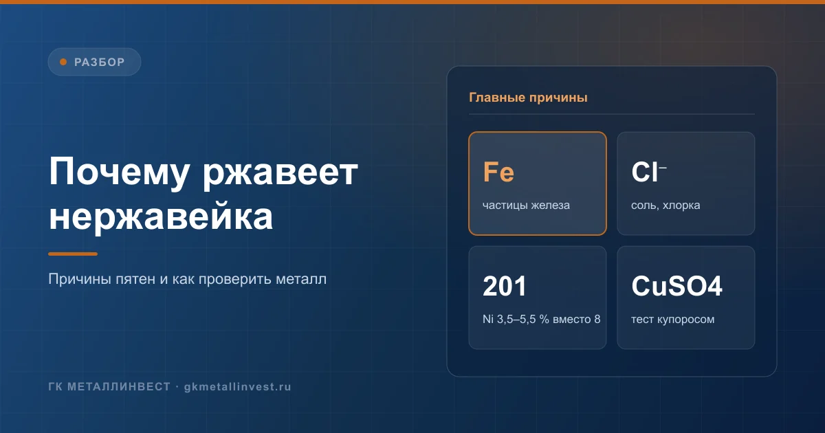 Почему ржавеет нержавейка и как отличить её от обычной стали