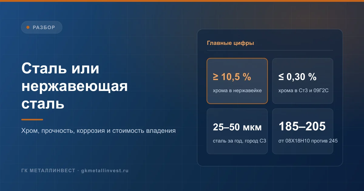 Сталь или нержавеющая сталь: чем отличаются Ст3, сталь 20, оцинковка, AISI 304 и AISI 430