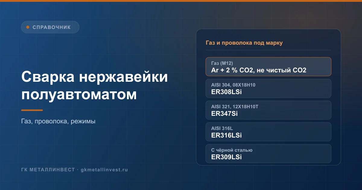 Сварка нержавейки полуавтоматом: защитный газ, проволока и режимы